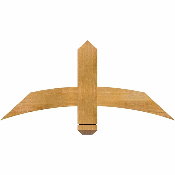 Ekena Millwork Bellingham Rough Sawn Timber Gable Bracket, Western Red Cedar, 36"W x 16"H x 2"D x 4"F, 11/12 Pitch GBW036X16X0204BEL00RWR - main
